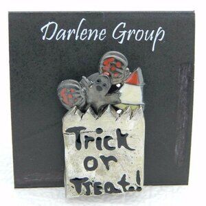 Vintage NOS Halloween Trick or Treat Bag Pin